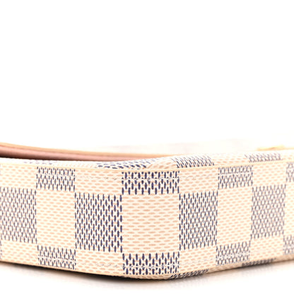 Louis Vuitton Damier Azur Pochette Felicie Chain Wallet Rose Ballerine 10 of 12