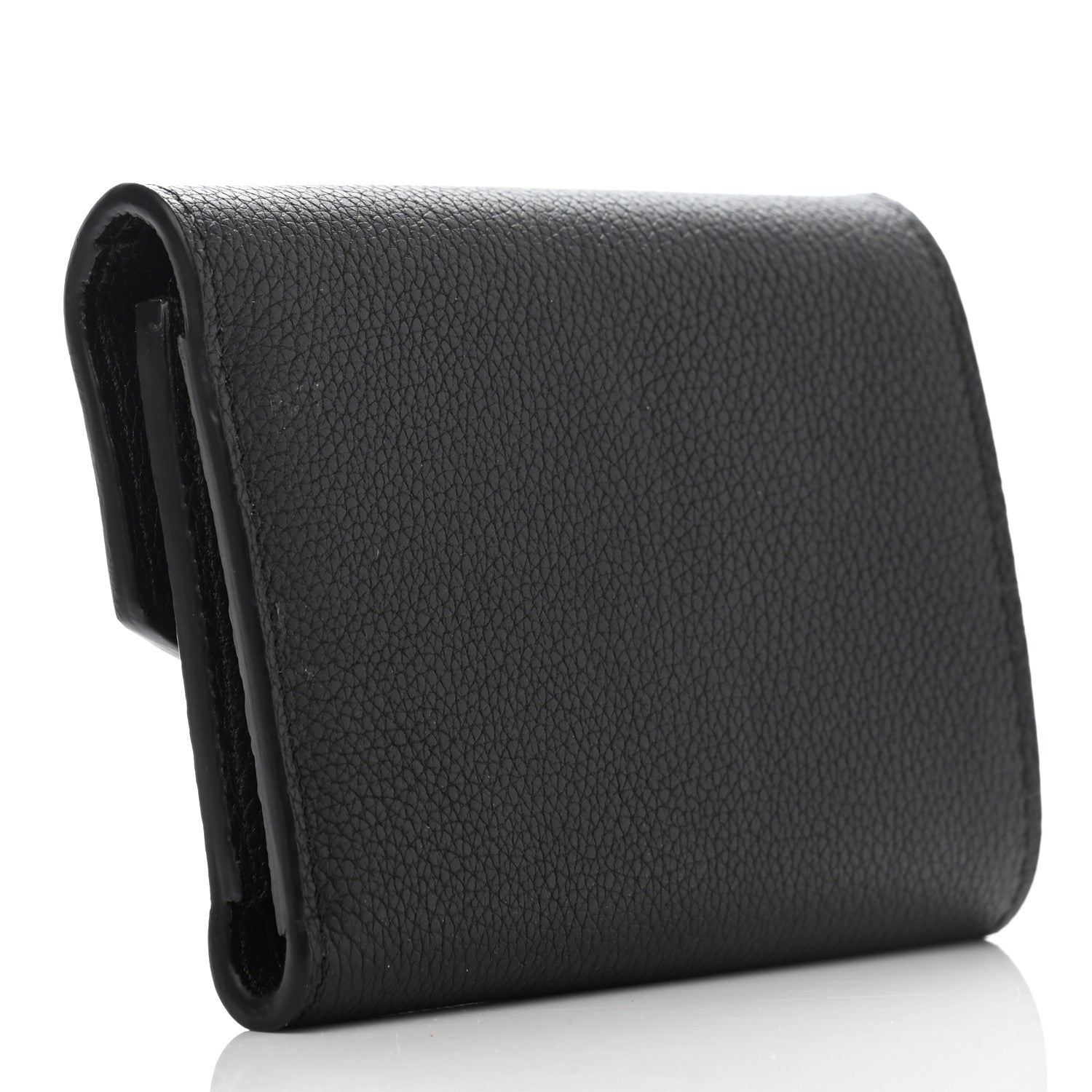 Louis Vuitton Soft Calfskin My Lockme Compact Wallet Black 3 of 8