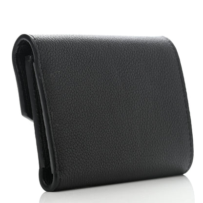 Louis Vuitton Soft Calfskin My Lockme Compact Wallet Black 3 of 8