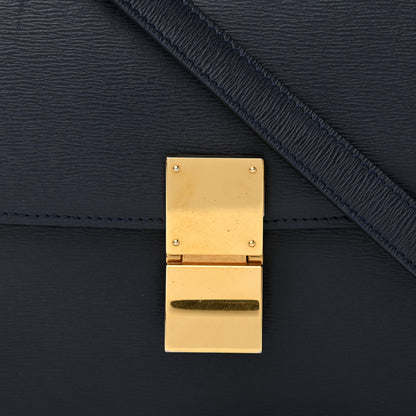 Celine Liege Calfskin Medium Classic Box Flap Bag Dark Blue 8 of 13