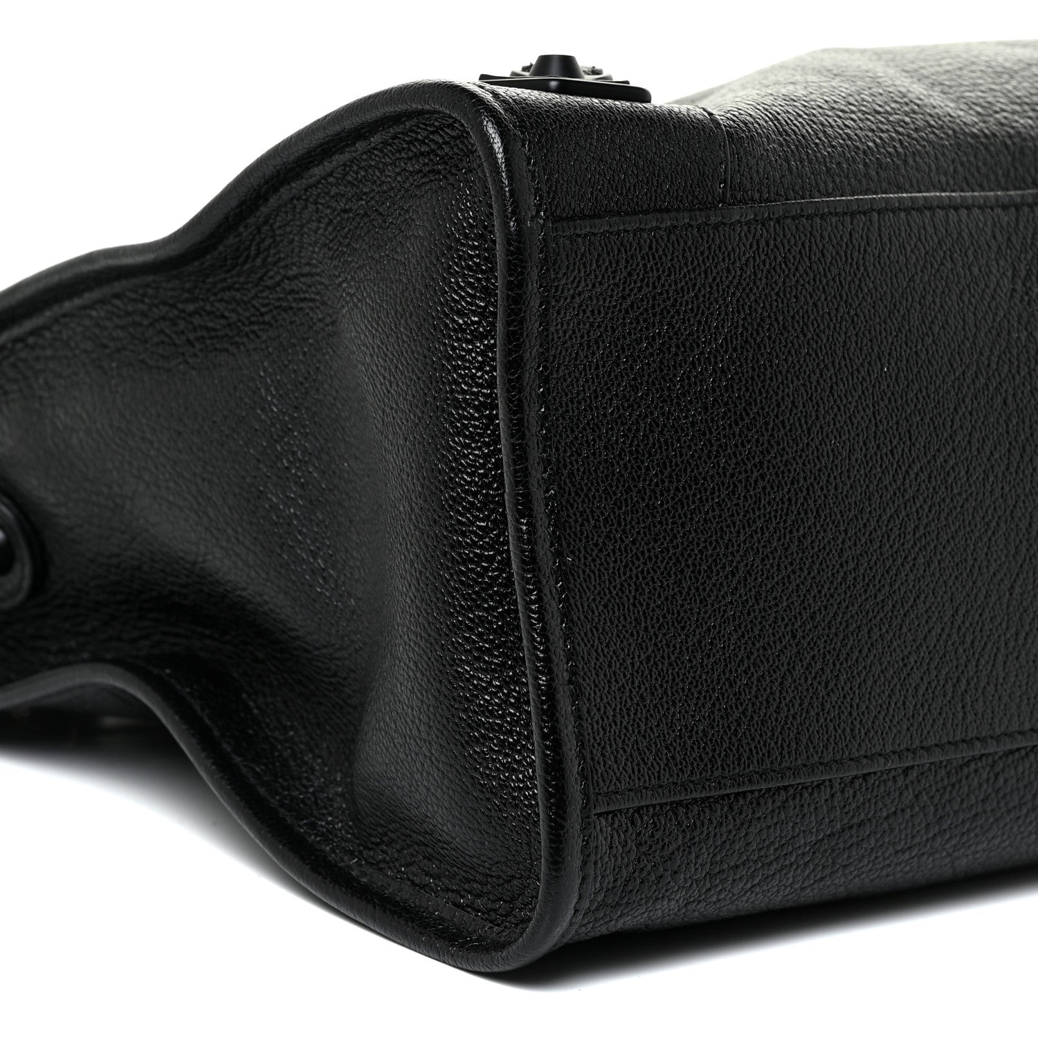 Balenciaga Shiny Grained Goatskin Black Metallic Edge City Black 9 of 10