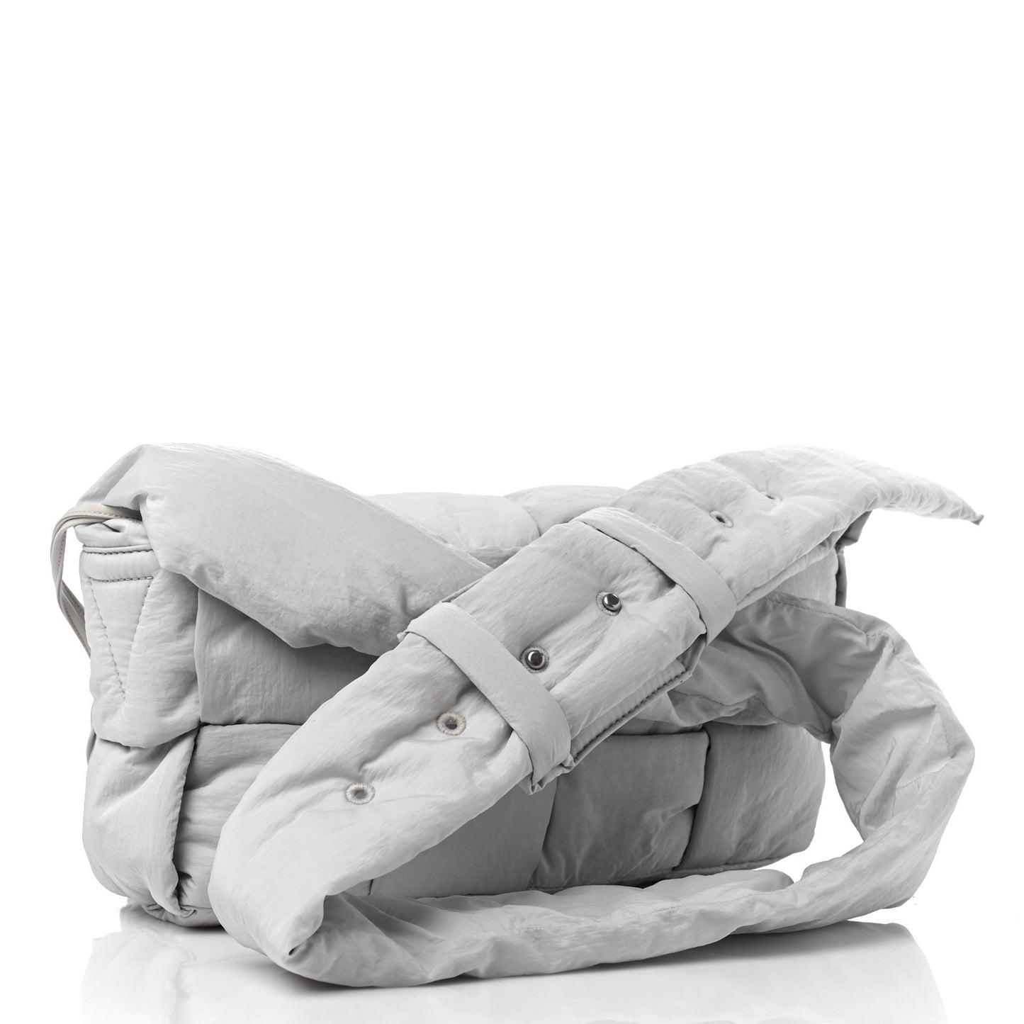 Nylon Intrecciato Padded Tech Cassette Bag Frost