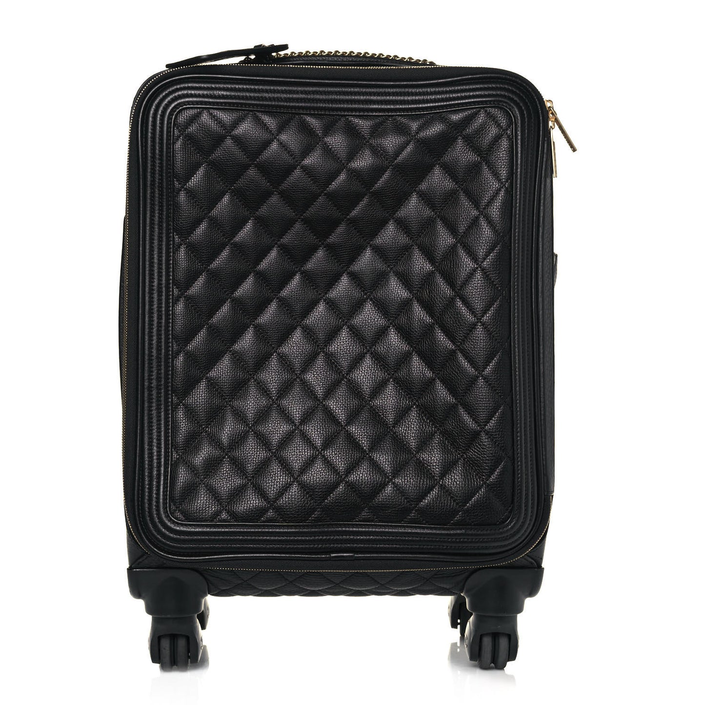 Calfskin Quilted Coco Case Trolley Black
