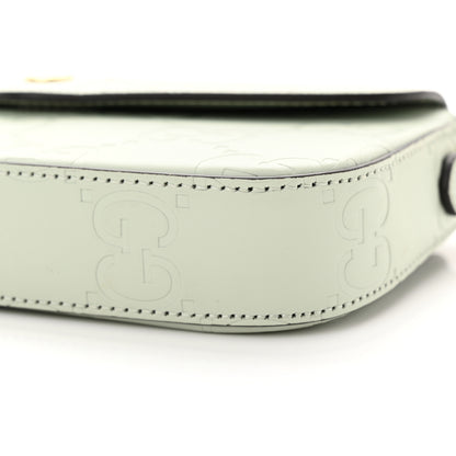 Gucci Calfskin GG Super Mini Shoulder Bag Pale Green 10 of 14