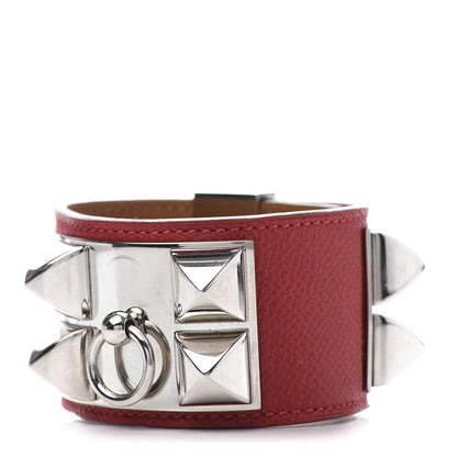 Hermes Epsom Collier De Chien CDC Bracelet S Rouge Casaque 1 of 9