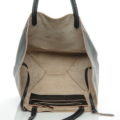 Celine Grained Calfskin Medium Horizontal Cabas Phantom Black 5 of 9