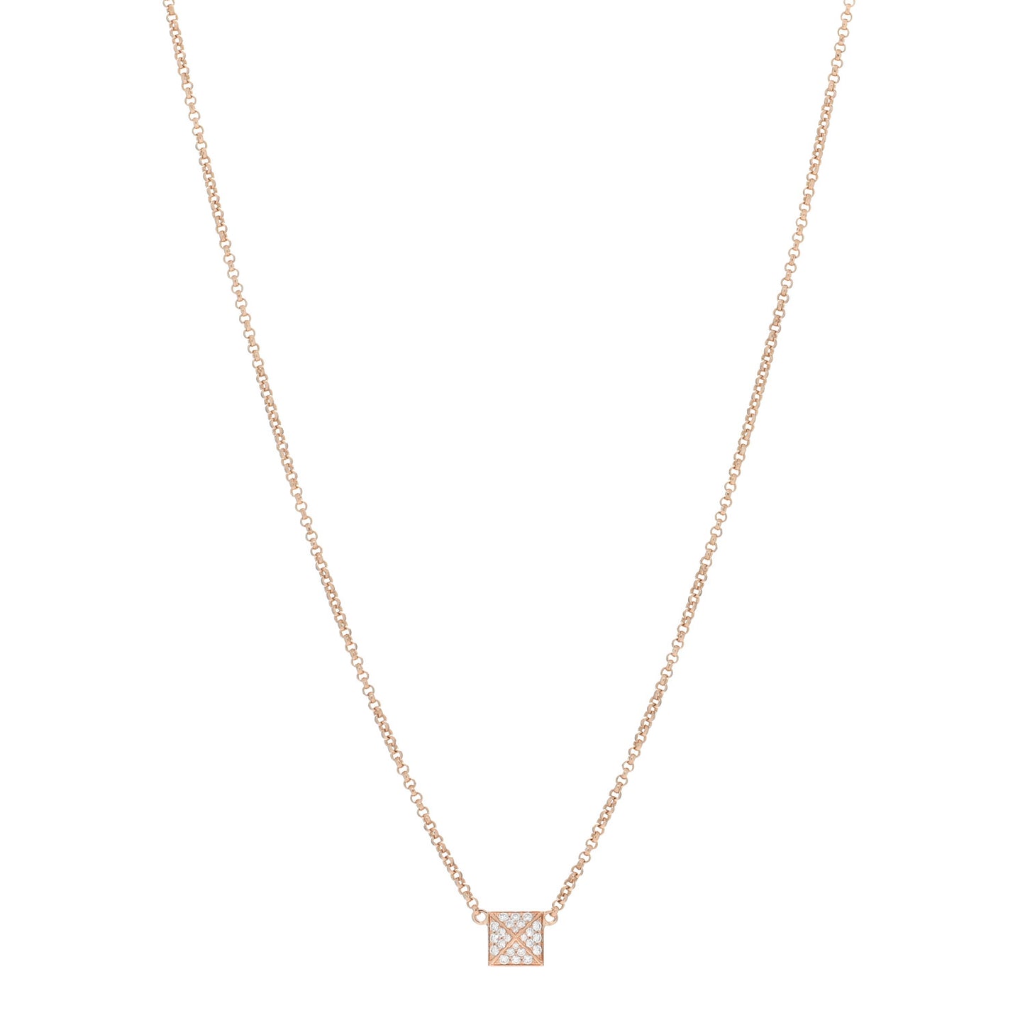 18K Rose Gold Diamond Clou d'H Pendant Necklace
