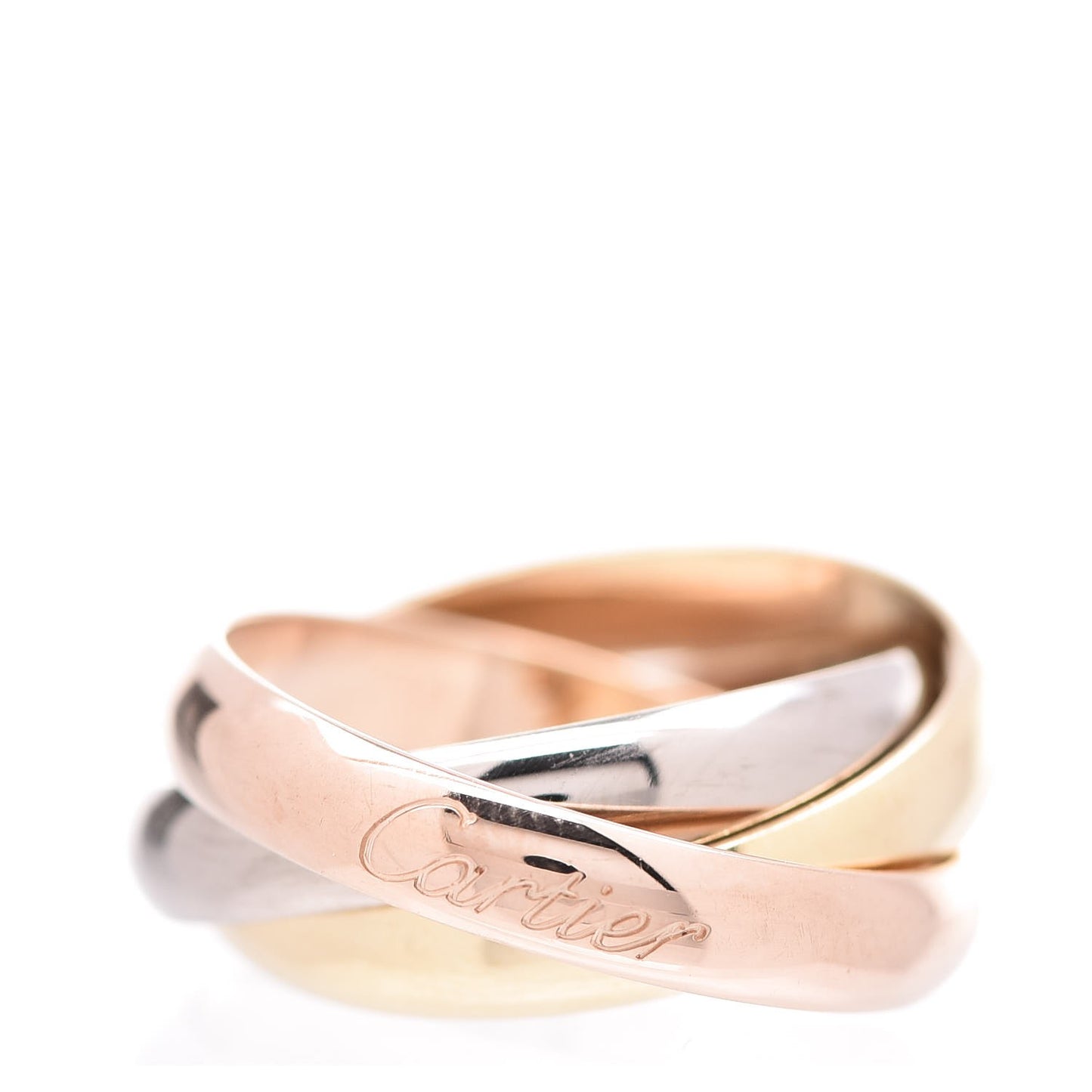 18K Pink Yellow White Gold Classic Trinity Ring 52 6