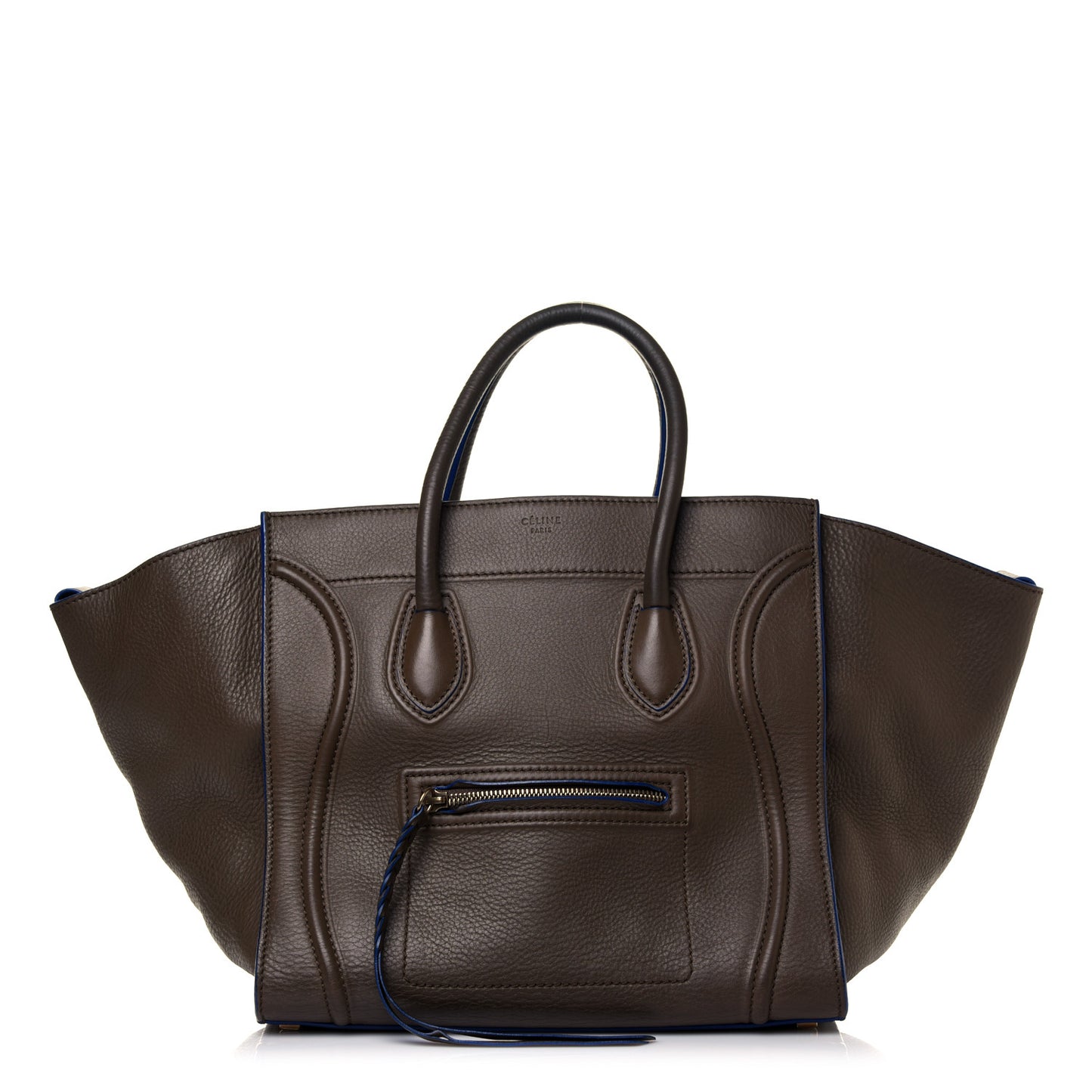 Baby Grained Calfskin Medium Phantom Luggage Khaki