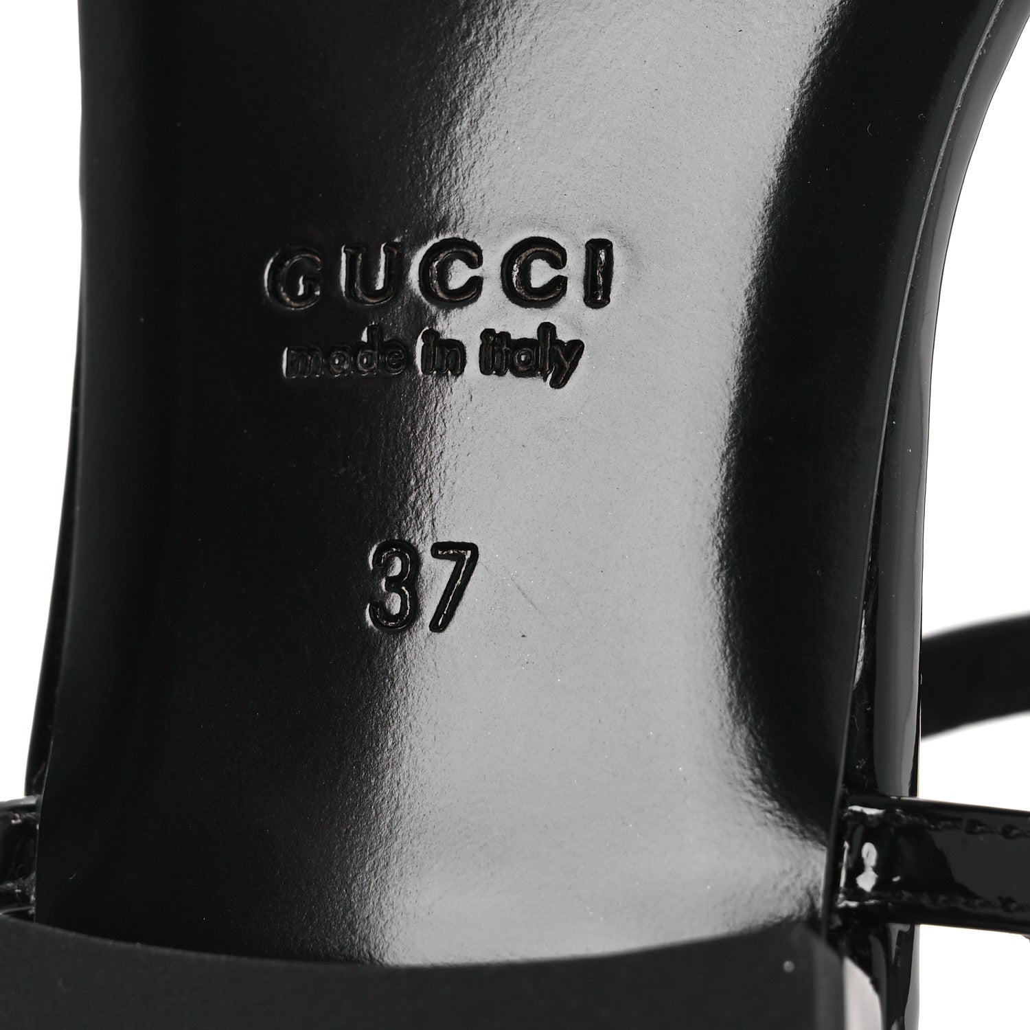 Gucci Patent Signoria Thong Sandals 37 Black 8 of 10