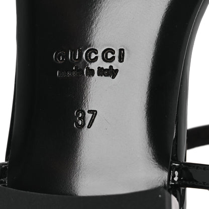 Gucci Patent Signoria Thong Sandals 37 Black 8 of 10