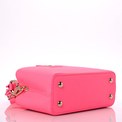 Louis Vuitton Taurillon Monogram Tuffetage Capucines Mini Fluo Pink 3 of 7