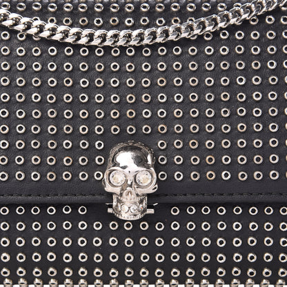 Alexander McQueen Calfskin Studded Skull Wallet on Chain Black 9 of 11