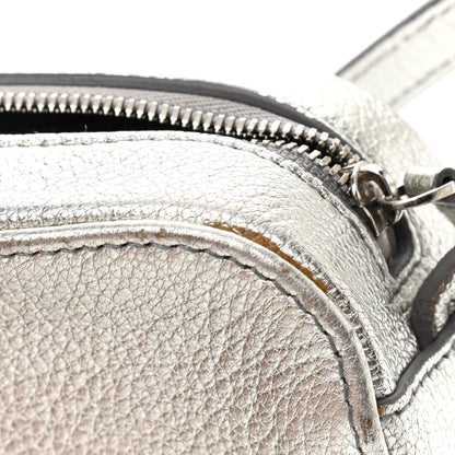 Balenciaga Metallic Goatskin Logo XS Everyday Camera Bag Argent Black 11 of 15