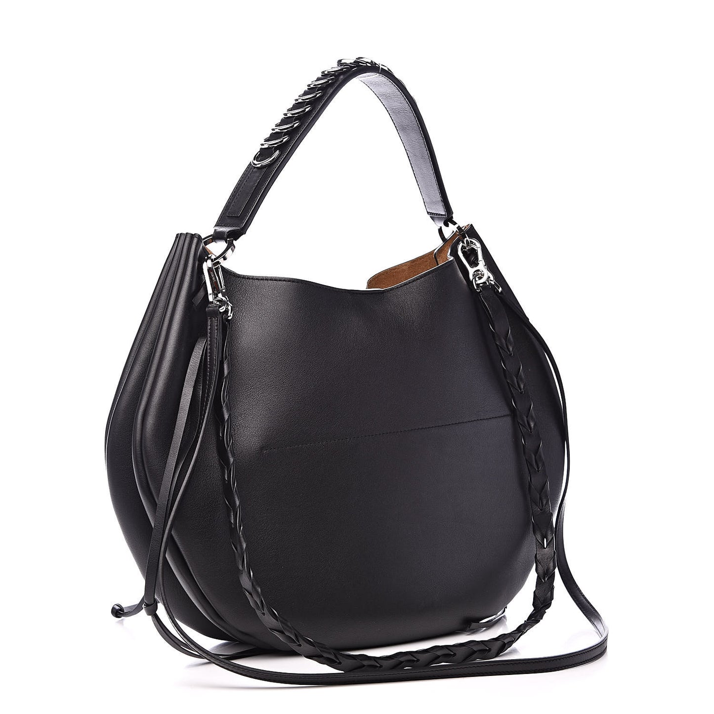 Calfskin Fortune Hobo Black