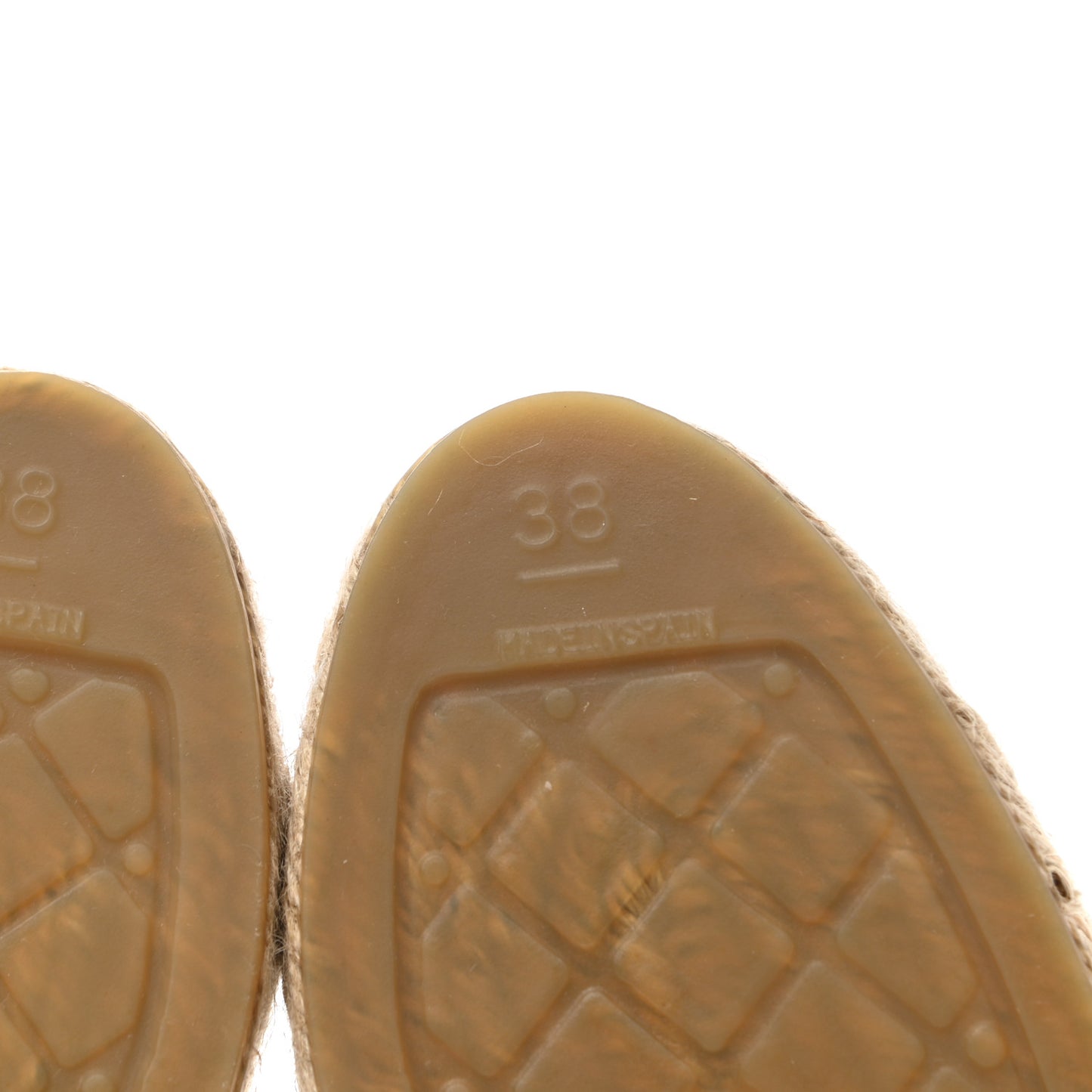 Lambskin CC Espadrilles 38 White Black