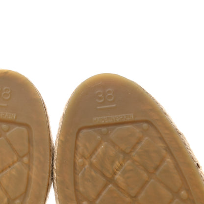 Chanel Lambskin CC Espadrilles 38 White Black 7 of 9