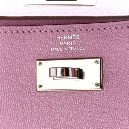 Hermes Chevre Mysore Kelly Pocket Compact Wallet Mauve Sylvestre 7 of 8