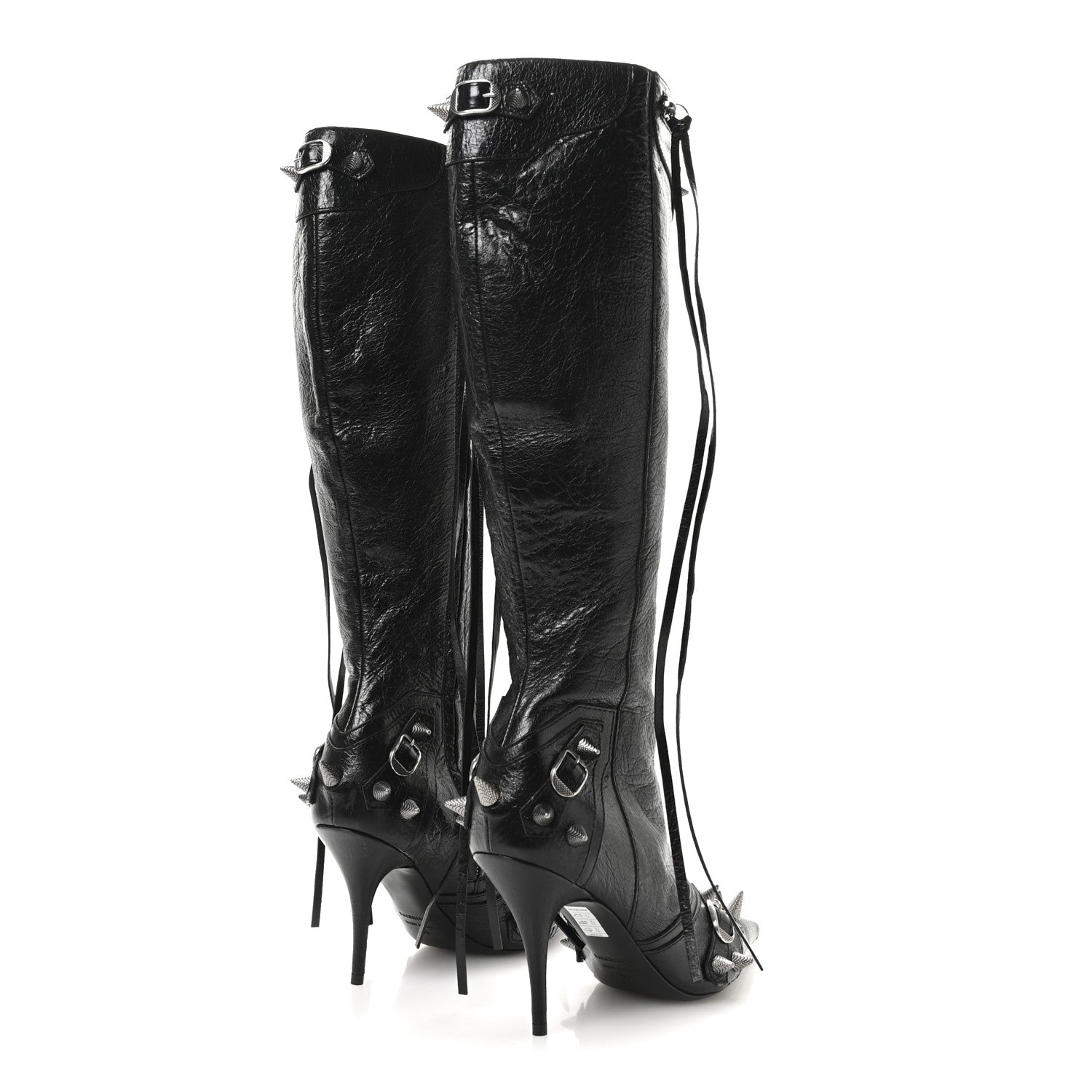 Balenciaga Agneau Arena Spike Spiked Cagole 90mm Boots 39 Black 5 of 8