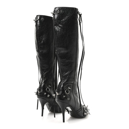 Balenciaga Agneau Arena Spike Spiked Cagole 90mm Boots 39 Black 5 of 8