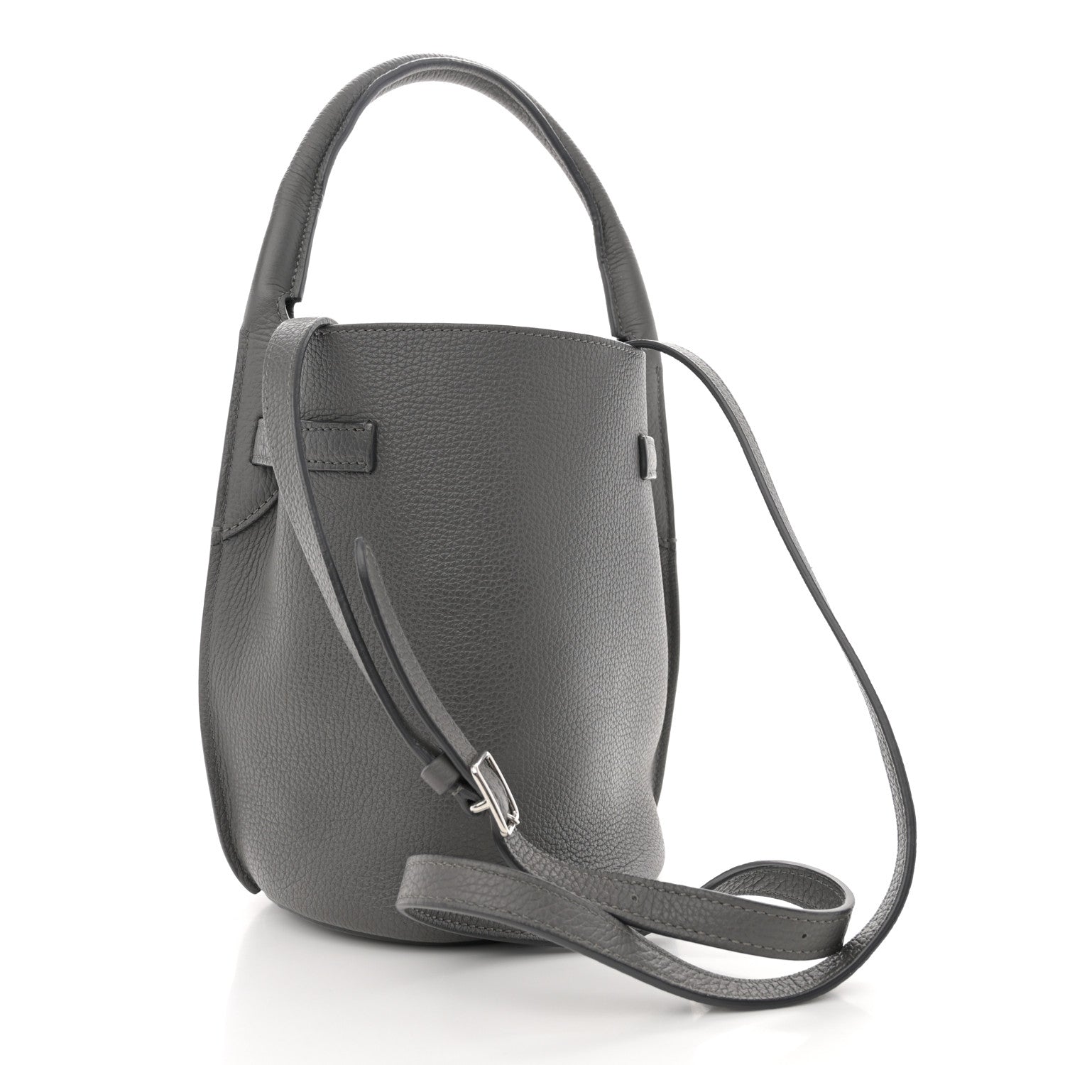 Celine Supple Grained Calfskin Nano Big Bag Bucket Grey 3 of 10