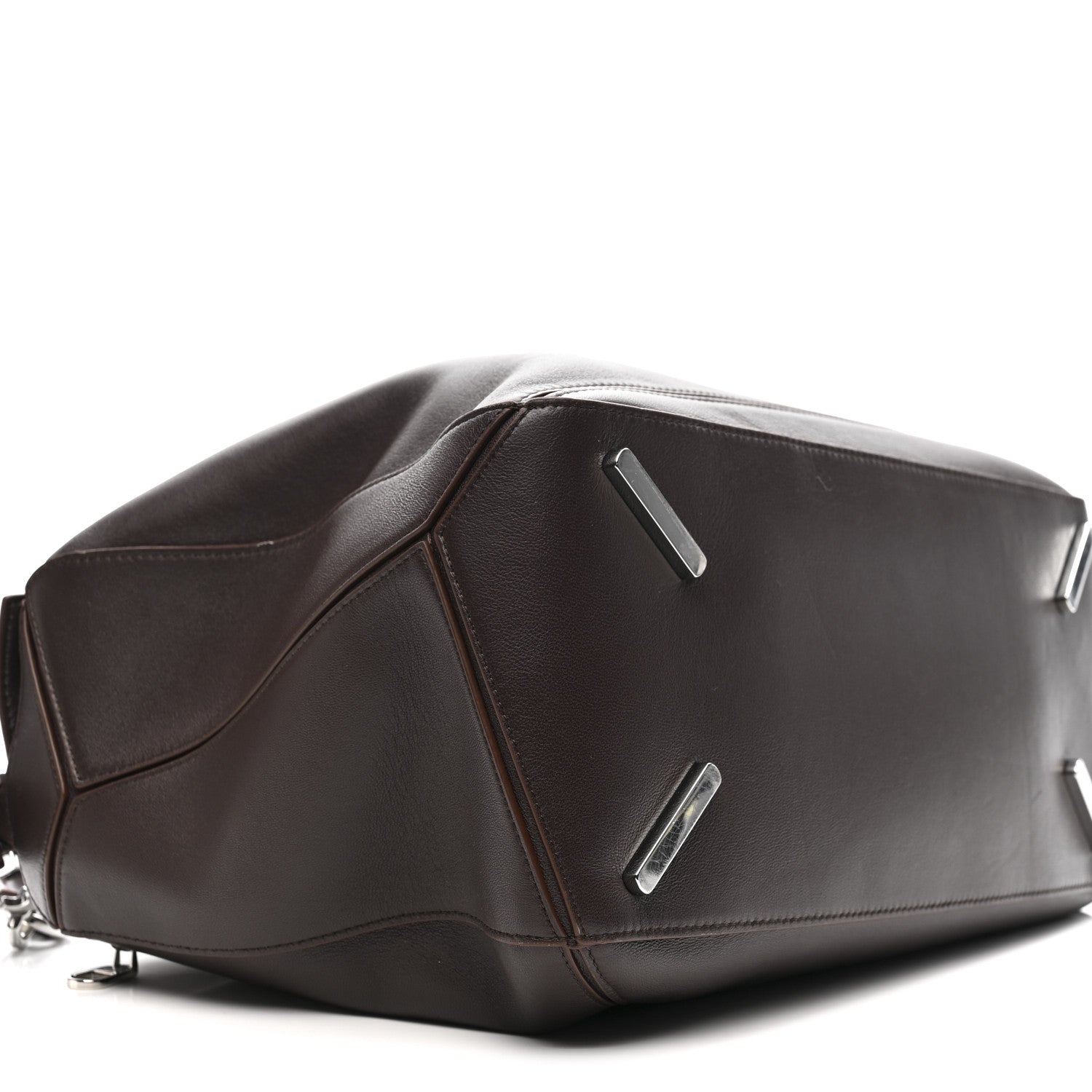 Loewe Nappa Lambskin Large Featherlight Puzzle Bag Dark Chestnut 9 of 15