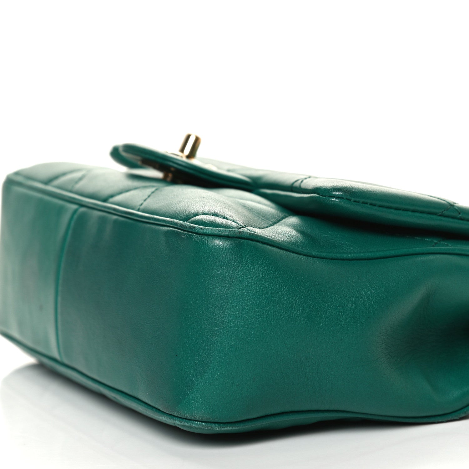 Chanel Lambskin Quilted Small Easy Carry Flap Green 10 of 11