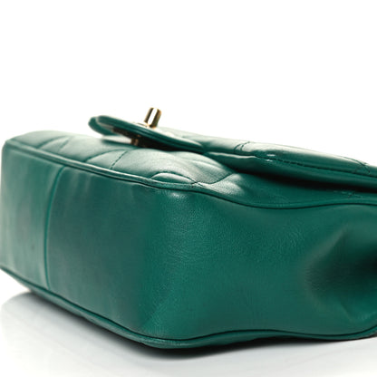 Chanel Lambskin Quilted Small Easy Carry Flap Green 10 of 11