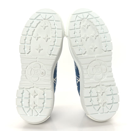 Louis Vuitton Denim Monogram Squad Sneakers 39 Marine 5 of 7