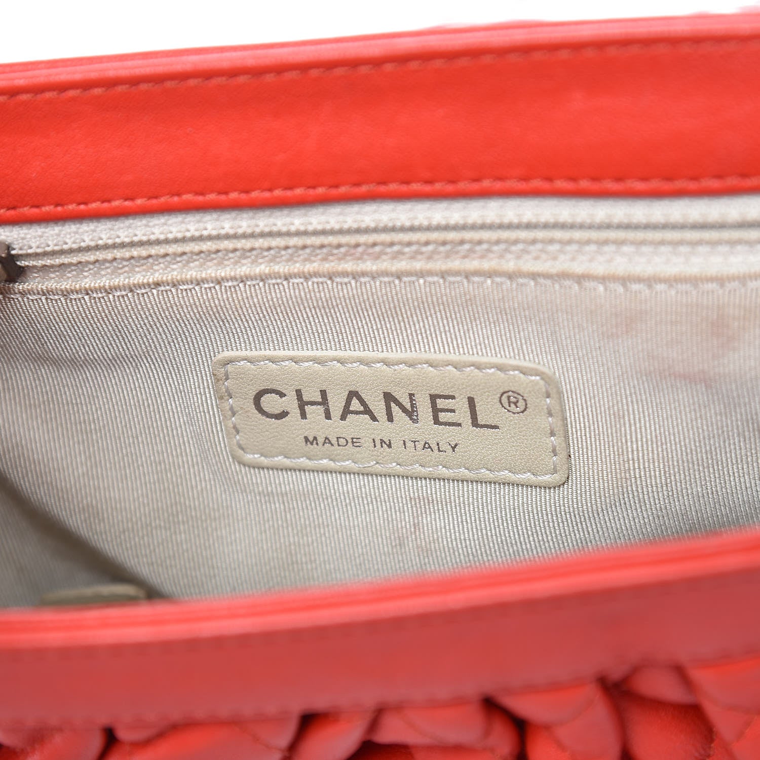 Chanel Washed Lambskin Mini Chain Around Messenger Red 8 of 17