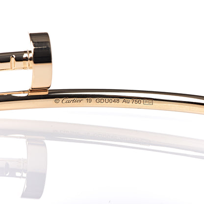 Cartier 18K Yellow Gold Small Juste Un Clou Bracelet 19 4 of 5