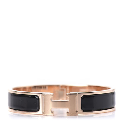 Hermes Enamel Narrow Clic Clac H Bracelet PM Black 1 of 5