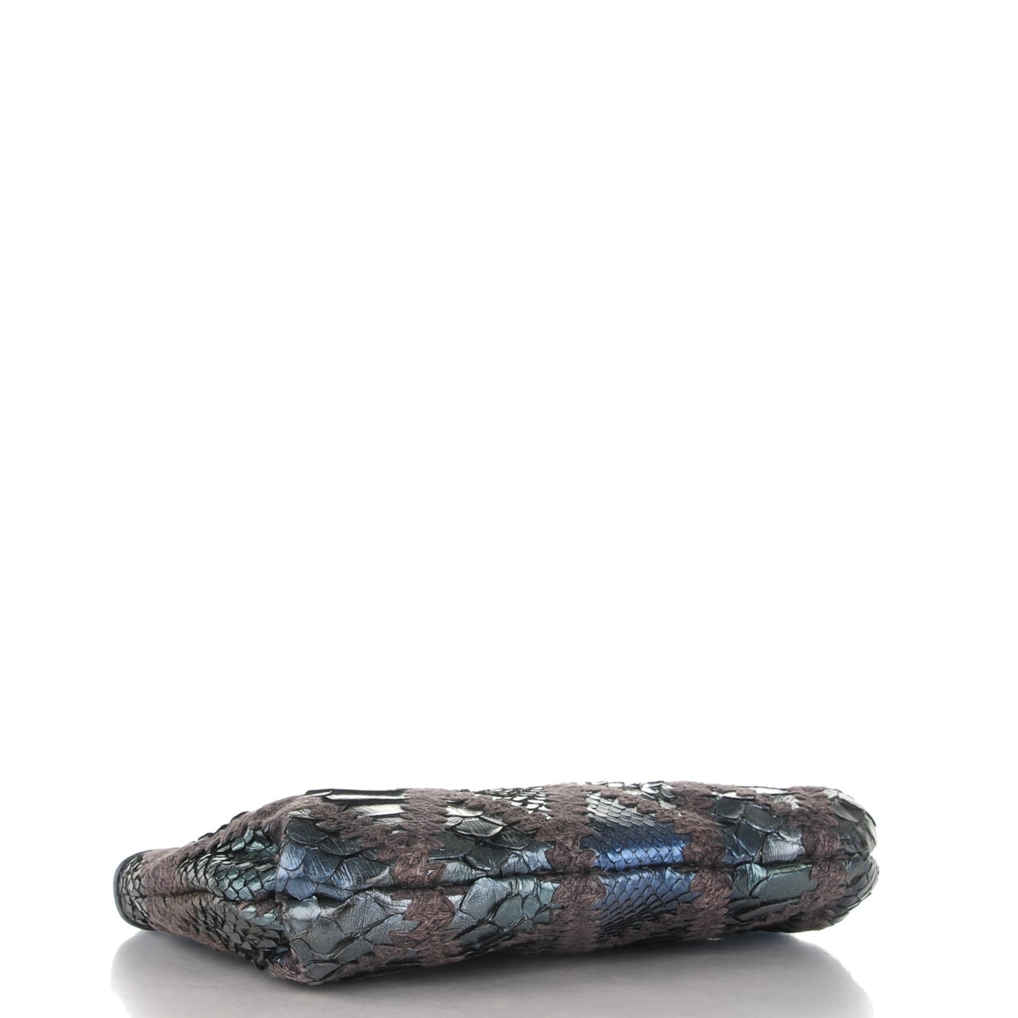 Python Crochet Soft and Chain Pochette Blue