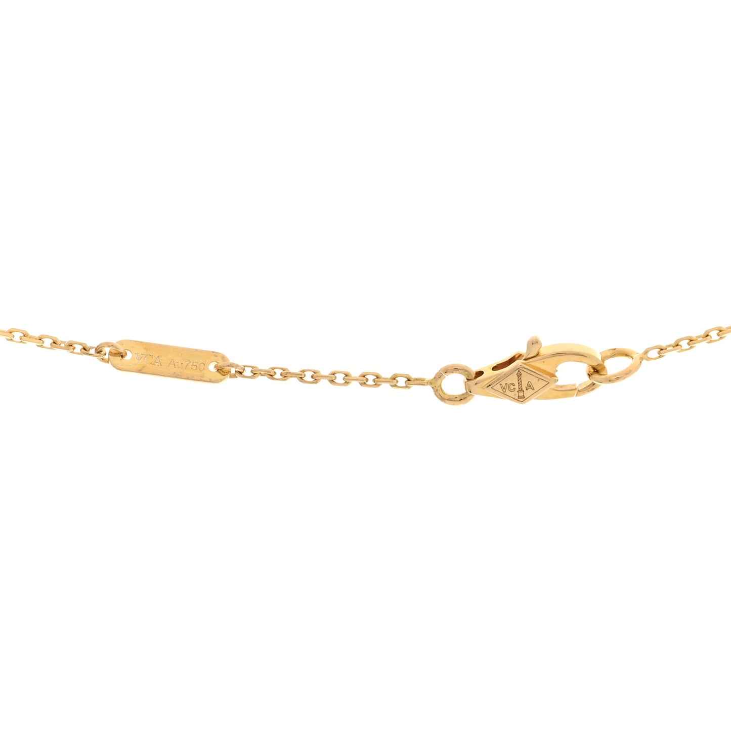 18K Yellow Gold Diamond Mini Frivole Pendant Pave Necklace