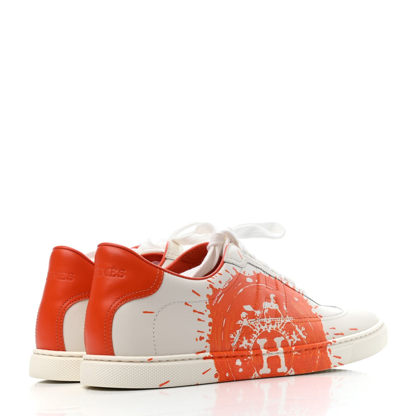 Swift Printed Peinture Fraiche Quicker Sneakers 37.5 White Orange
