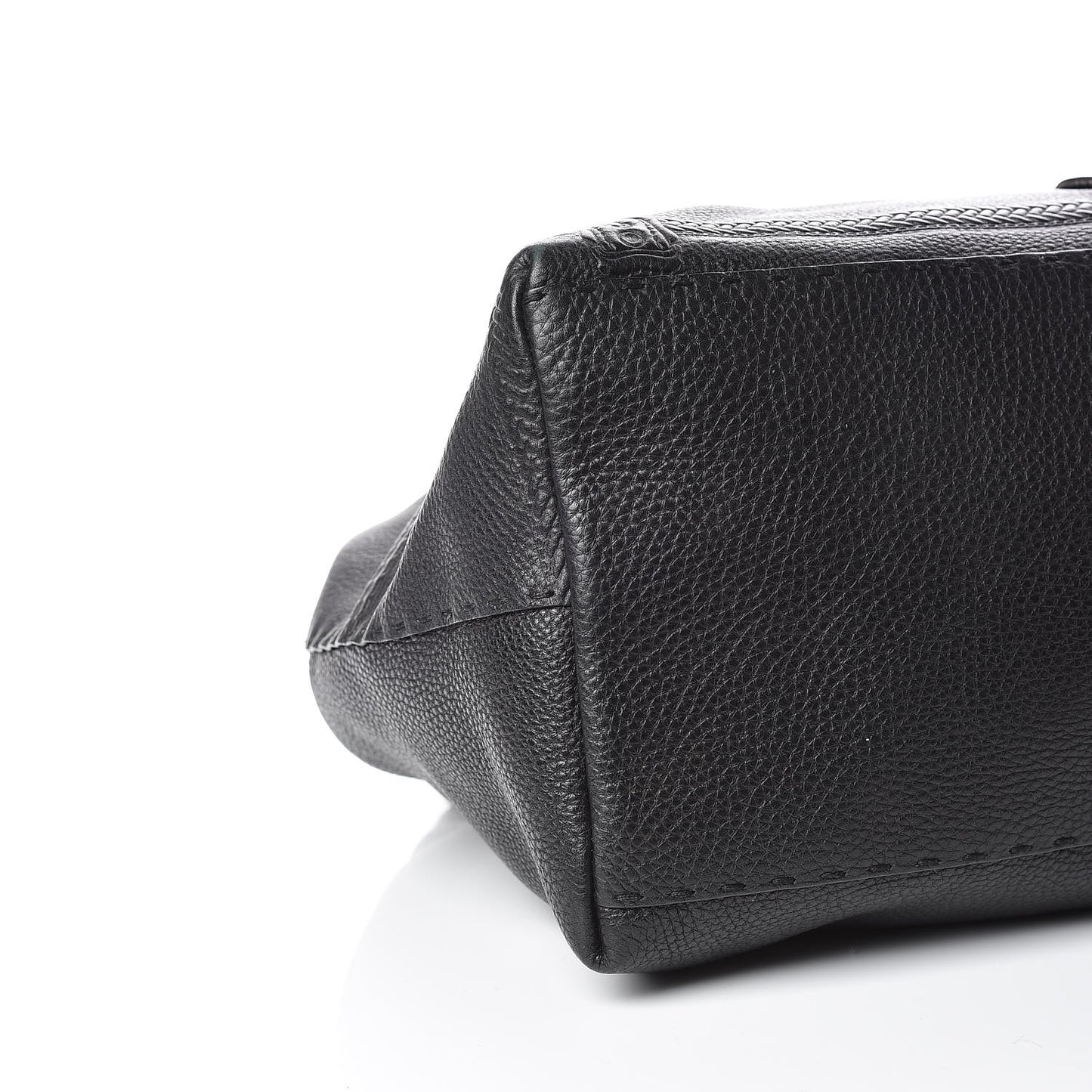 Calfskin Romano Selleria Large Villa Borghese Tote Black