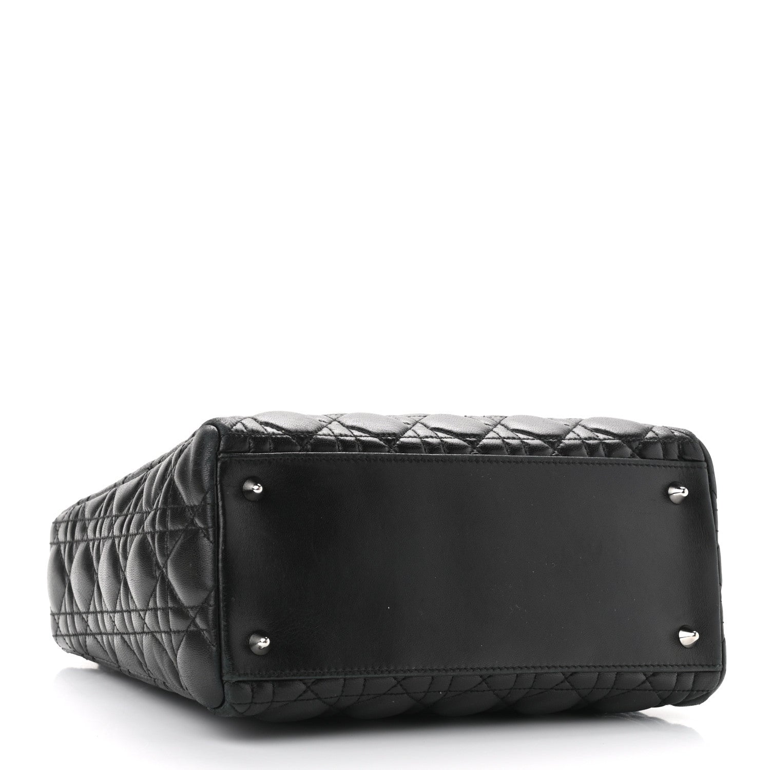 Christian Dior Lambskin Cannage Medium Lady Dior Black 3 of 12