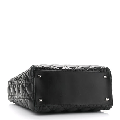Christian Dior Lambskin Cannage Medium Lady Dior Black 3 of 12