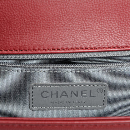Chanel Calfskin Stitched New Medium Boy Flap Red 6 of 7