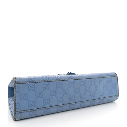 Gucci Soft Guccissima Medium Emily Chain Shoulder Bag Mineral Blue 4 of 19