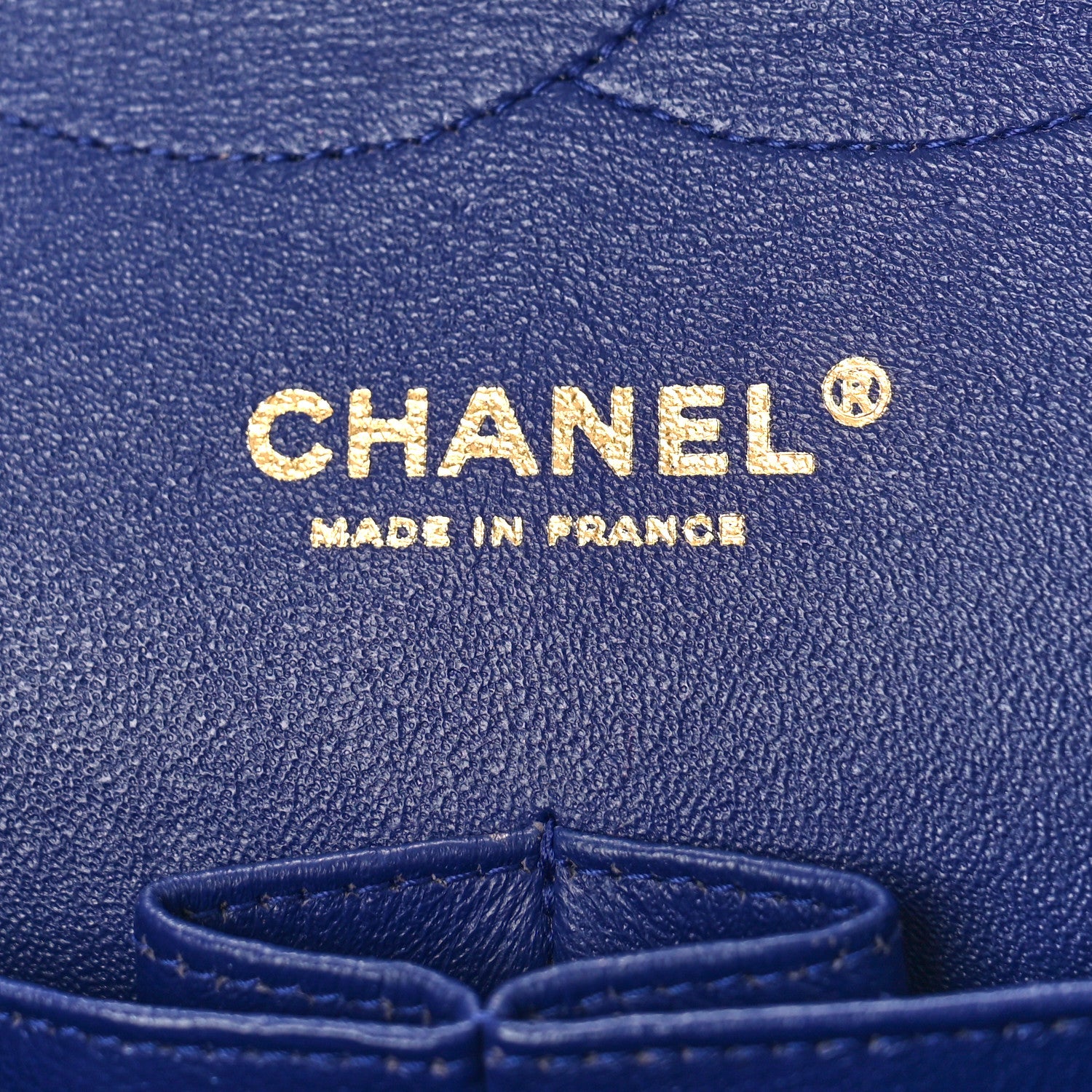 Chanel Lambskin Chevron Quilted Jumbo Double Flap Navy Blue 6 of 10