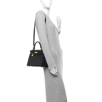 Hermes Togo Kelly Retourne 25 Black 2 of 11