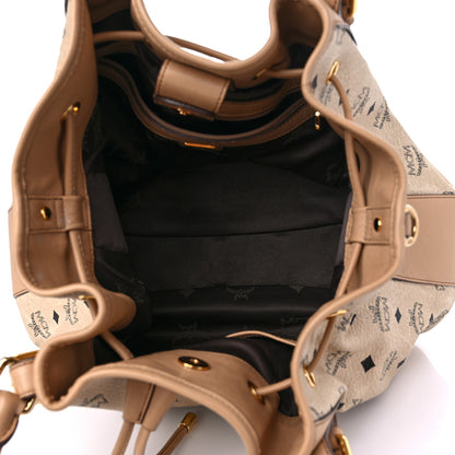 MCM Visetos Drawstring Bucket Bag Beige 5 of 15