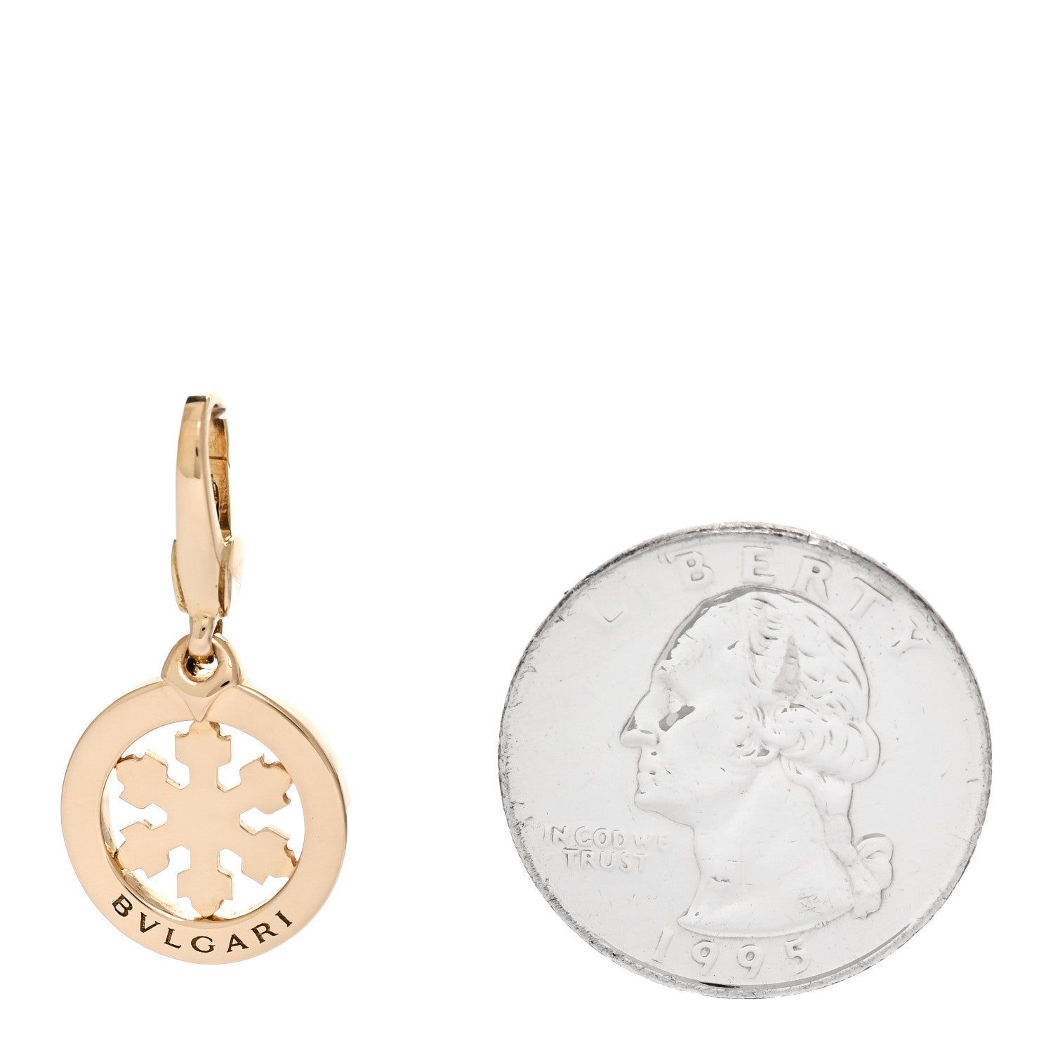 Bulgari 18K Yellow Gold Tondo Snowflake Charm 2 of 4