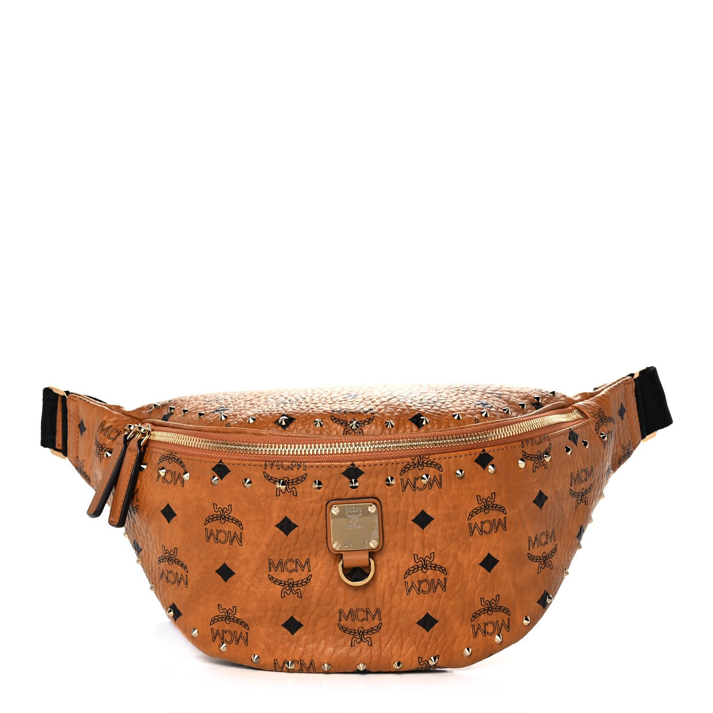 Visetos Medium Studded Fursten Belt Bag Cognac
