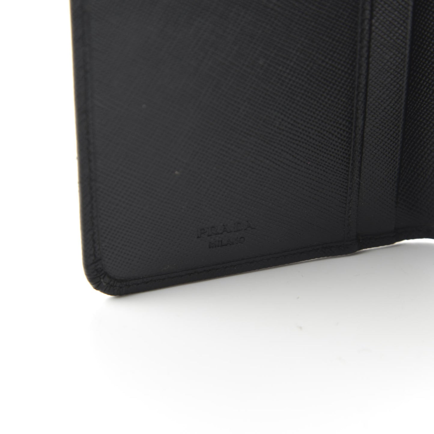 Saffiano Metal Compact Wallet Black