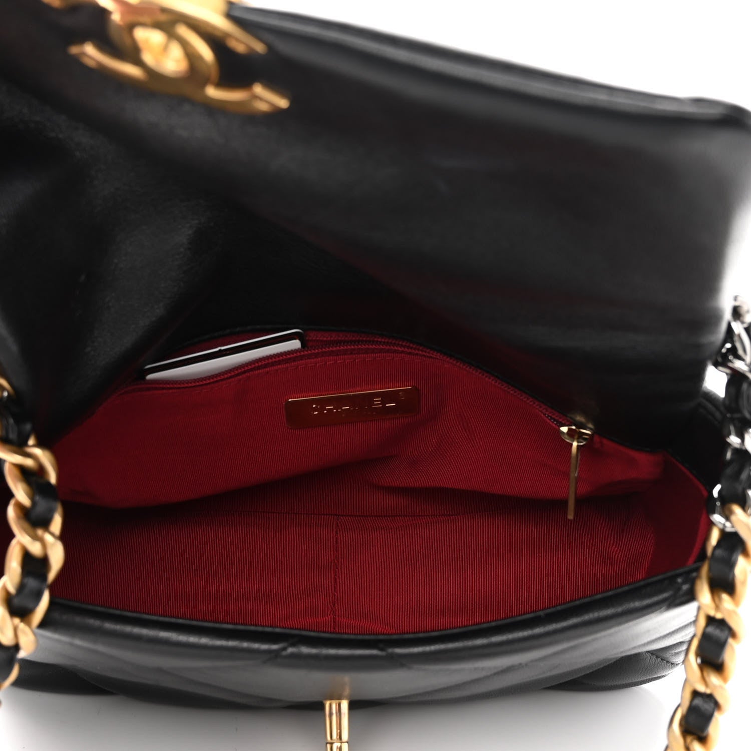 Chanel Goatskin Quilted Medium Chanel 19 Flap Black 4 of 10