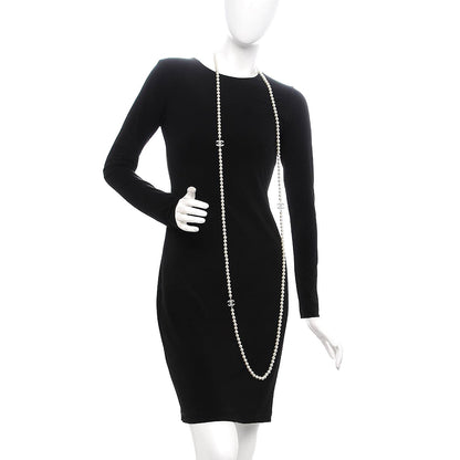 Chanel Pearl CC Long Necklace Silver 3 of 8