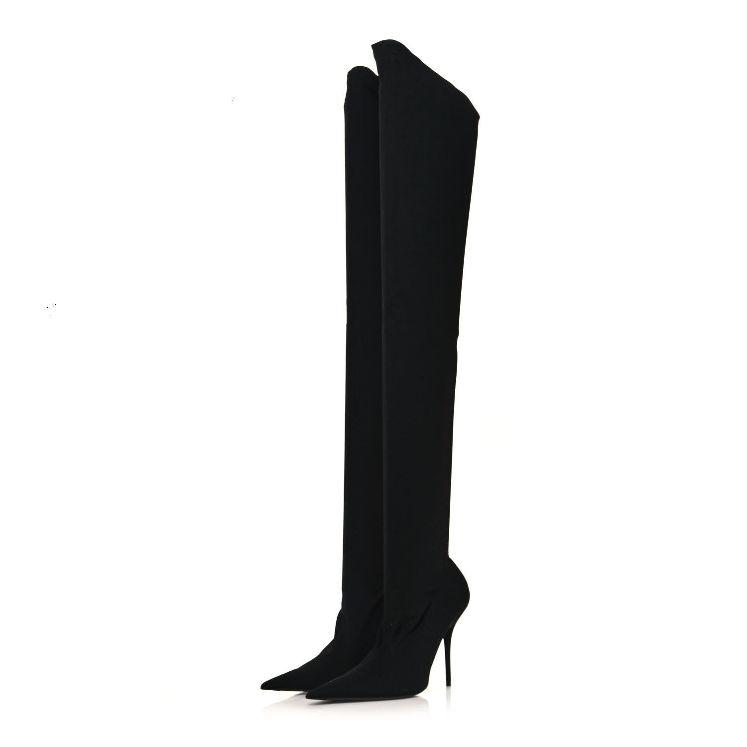 Balenciaga Spandex Pointed Toe Knife Thigh High Boots 41 Black 3 of 6