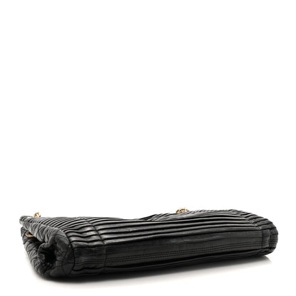 Chanel Lambskin Pleated Shoulder Bag Black 4 of 12